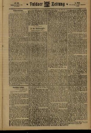Zweite Ausgabe vom Samstag, den 30. Dezember 1911.