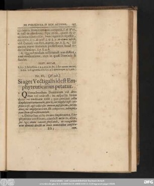 Tit. III. (IV. ult.) Si ager Vectigalis id est Emphyteuticarius petatur.