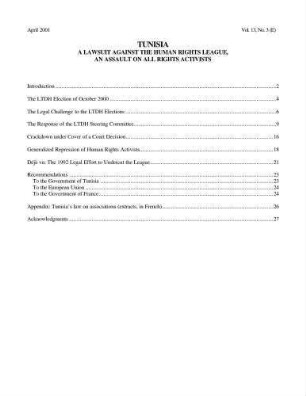 Tunisia : a lawsuit against the Human rights league, an assault on all rights activists