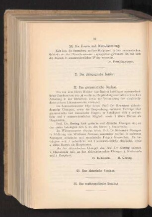 22. Das germanistische Seminar.