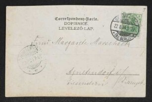 Brief von Hedwig Fischer und Samuel Fischer an Margarete Hauptmann