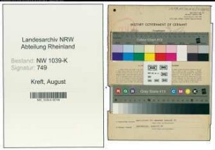 Entnazifizierung August Kreft , geb. 23.05.1896 (Angestellter)