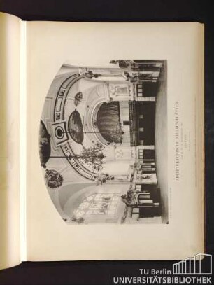Architektonische Studienblätter. Serie III, No.84. Buchhändlerbörse. Saal. Leipzig.