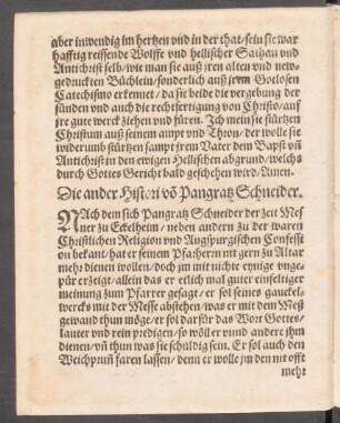 Die ander Histori von Pangratz Schneider.