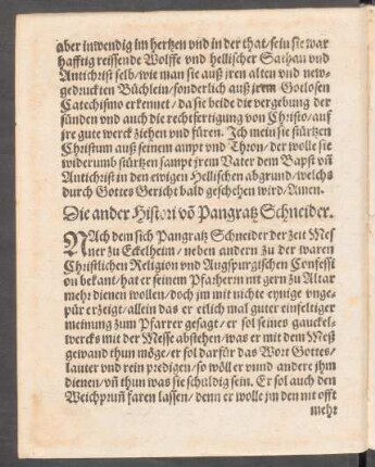 Die ander Histori von Pangratz Schneider.