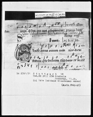 Graduale — Initiale C, Folio 141verso