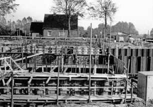 Umbau des Oberhaupts der alten Schleuse Herbrum/Dortmund-Ems-Kanal