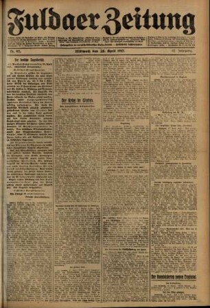 Ausgabe vom Mittwoch, den 28. April 1915.