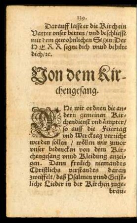 Von dem Kirchengesang.