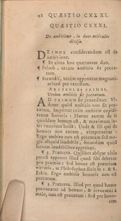 Quaestio CXXXI. De ambitione, in duos articulos divisa.