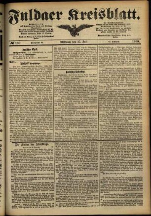 Ausgabe vom Mittwoch, den 27. Juli 1910.