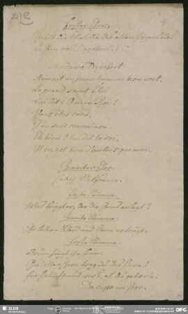 Eigenh. Gedicht von August Wilhelm von Schlegel, o.O., ohne Datumsangabe