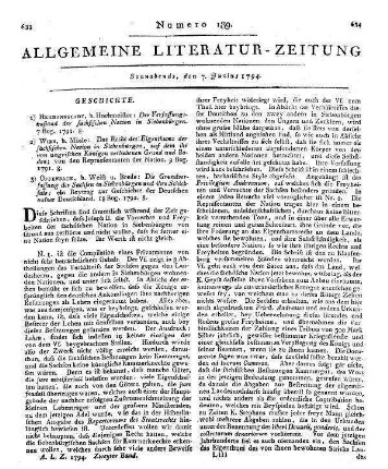 [Graeser, D.]: Der Verfassungszustand der sächsischen Nation in Siebenbürgen. Hermannstadt: Hochmeister 1791