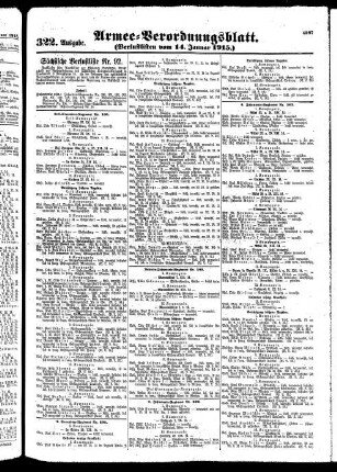 322.Ausgabe. Freitag, 14. Januar 1915