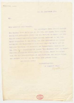 Brief an Paul Graener : 14.09.1915
