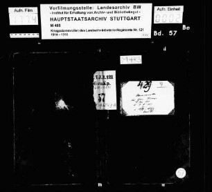 Kriegsstammrolle der Garnisonskompanie