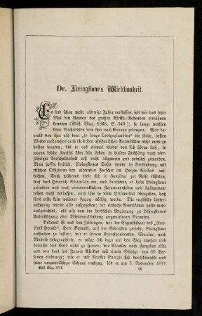 387-400, Dr. Livingstone's Wirksamkeit