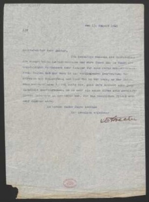 Brief an Ludwig Rottenberg : 13.08.1915