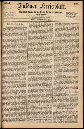 Ausgabe vom Samstag, den 01. Juli 1876.