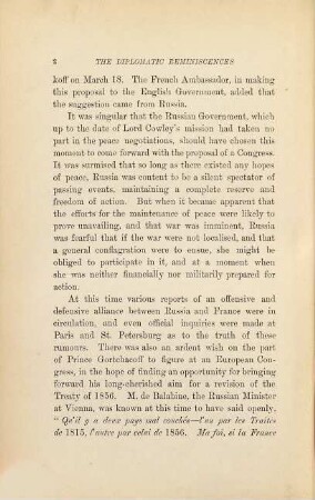 The diplomatic reminiscences of Lord Augustus Loftus, P.C., G.C.B. : 1837 - 1862 ; in two volumes, 1,2