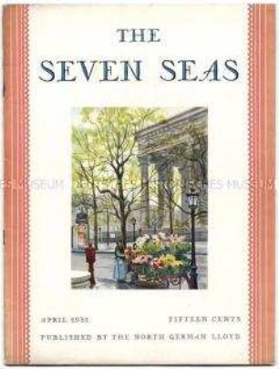 Monatszeitschrift des Norddeutschen Lloyd "The Seven Seas" u.a. mit Beiträgen über berühmte Transatlantik- Passagiere wie Toscanini, Astaire und Marilyn Miller