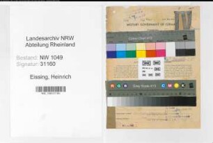Entnazifizierung Heinrich Eissing , geb. 21.02.1895 (Polizeibeamter)