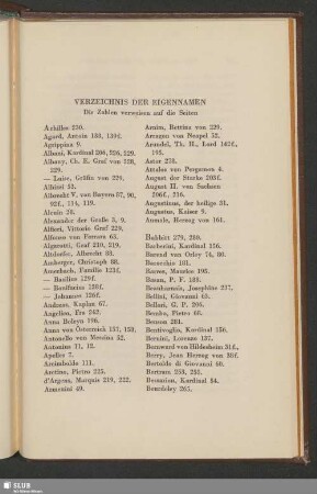 Verzeichnis Der Eigennamen