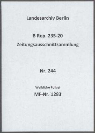 Weibliche Polizei