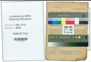 Entnazifizierung Paul Kalthoff , geb. 08.05.1902 (Inspektor)