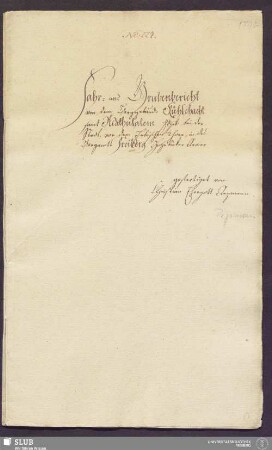 Fahr- und Grubenbericht von dem Berggebäude Kühschacht samt Mathusalem Fdgrb. bei der Stadt, vor dem Erbischen Thore, in des Bergamts Freiberg Hohebirker Revier - 17.6180 4.