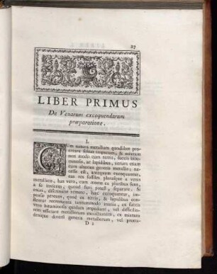 Liber Primus De Venarum excoquedarum præparatione
