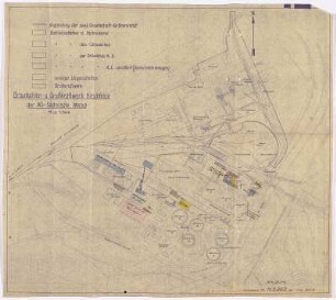 [Übersichtskarte, Abgrenzung der Sowjetischen Gesellschaft für Brennstoffe, Demontierte Anlagen mit Nachträgen 25.6.1948]