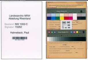 Entnazifizierung Paul Hahnebeck, geb. 12.01.1907 (Mechaniker)