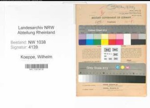 Entnazifizierung Wilhelm Koeppe , geb. 23.02.1904 (Lokfuehrer)