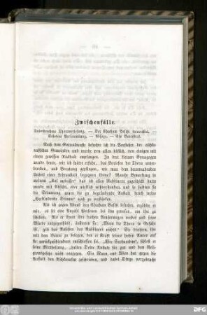 Zwischenfälle.