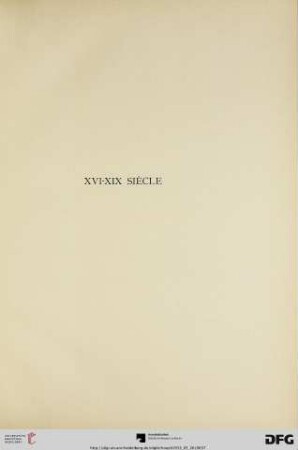 XVI-XIX Siècle (Nr. 80-123)