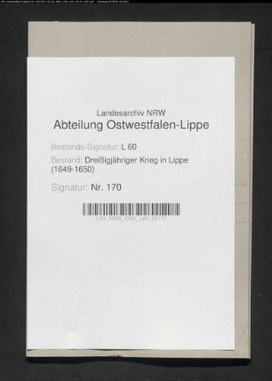 Musterrolle (Namenliste) der lippischen Kompagnie unter Hauptmann Rembart de Wrede