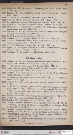 Kirchenrecht (Nr. 2826 - 3057)