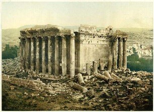 Balbek. Temple de Jupiter. [Baalbek, Jupiter-Tempel, Außenbau]