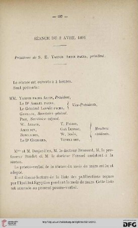 Séance du 3 avril 1891