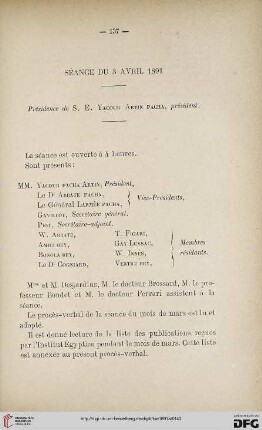 Séance du 3 avril 1891