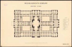 Reichsgericht, Leipzig: Grundriss 1. OG