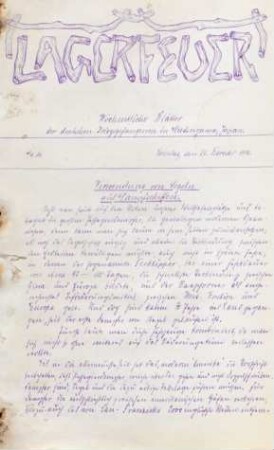 Nr. 4. Sonntag, den 20. Februar 1916