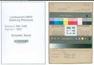 Entnazifizierung Bernd Schlueter , geb. 03.11.1913 (Justizangestellter)