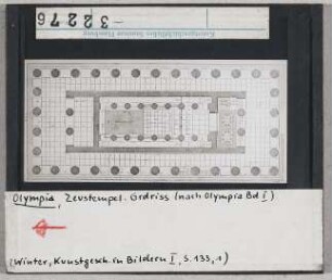 Olympia: Zeustempel, Grundriss