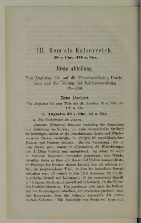 III. Rom als Kaiserreich 30 v. Chr. - 476 n. Chr.