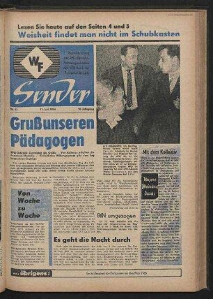 Betriebszeitung 'WF-Sender', Nr.23/1964 (11. Juni 1964)