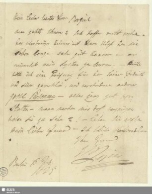 169: Brief von Johann Bernhard Logier an Borgul - Mus.Schu.169