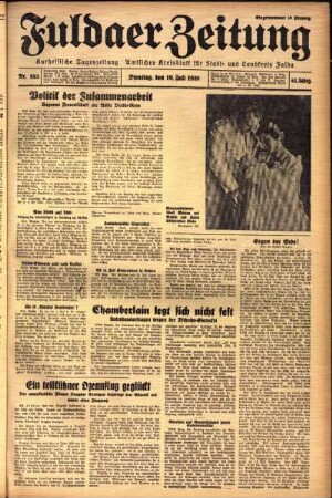 Ausgabe vom Dienstag, den 19. Juli 1938.