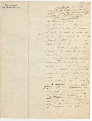 Recherches sur une Methode de determiner la Longitude d'un lieu par la difference entre la declinaison de la Lune et celle d'une étoile par A. de Humboldt